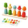 Wooden Color Sorting & Face Matching Toy for Toddlers
