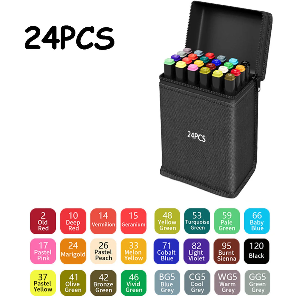 Professional Dual-Tip Art Markers Set for Drawing & Illustration