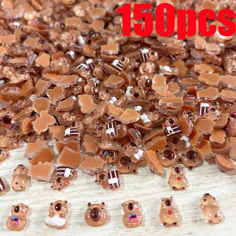Mini Capybara Figurines for Fairy Gardens and DIY Crafts