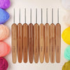 Bamboo Handle Crochet Hook Set with Ergonomic Grip