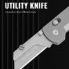 Folding Utility Knife with Quick-Change Blade and Pocket Clip