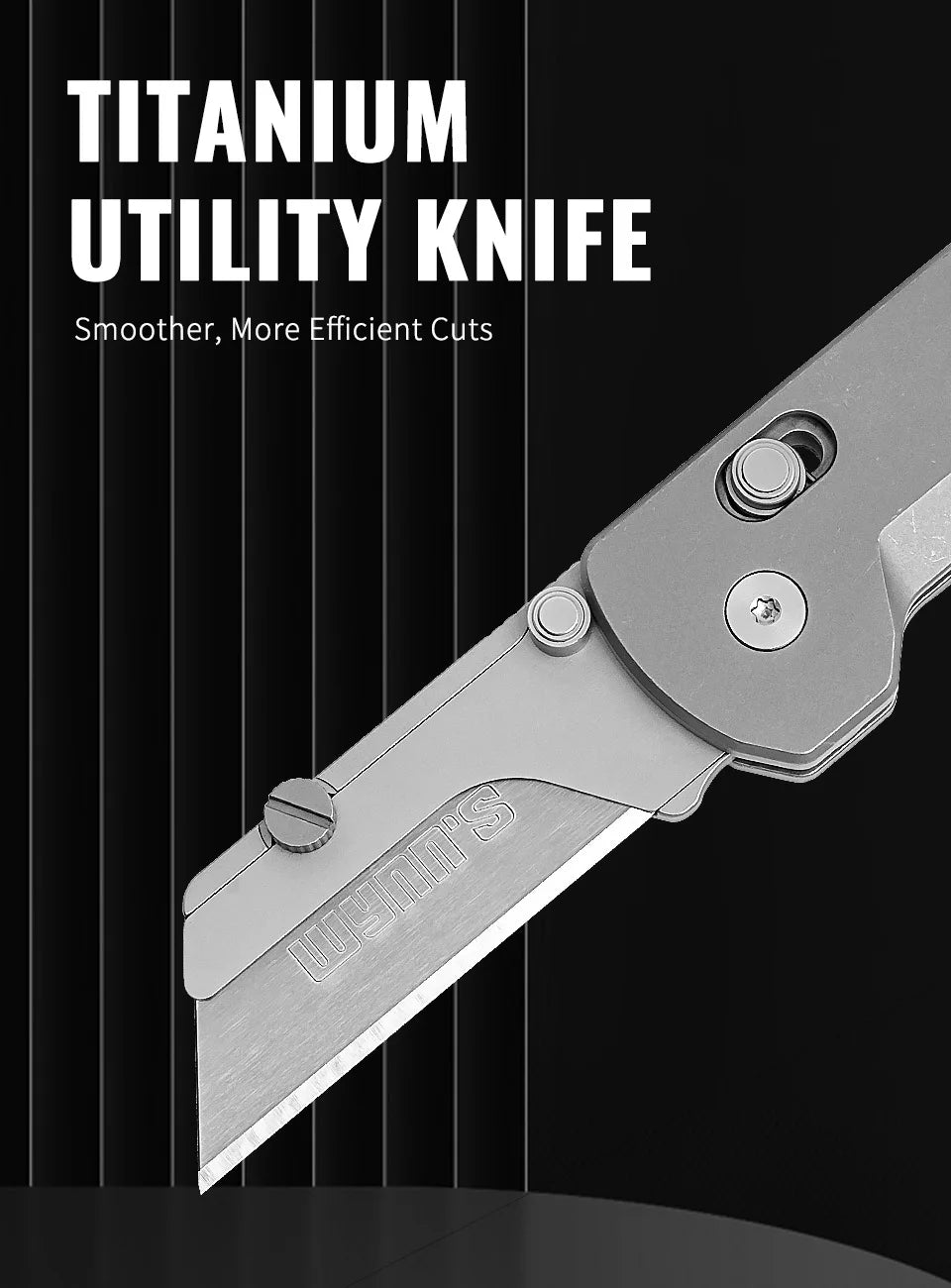 Folding Utility Knife with Quick-Change Blade and Pocket Clip