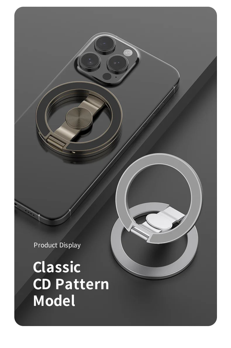 Foldable Magnetic Phone Stand with 360° Rotation