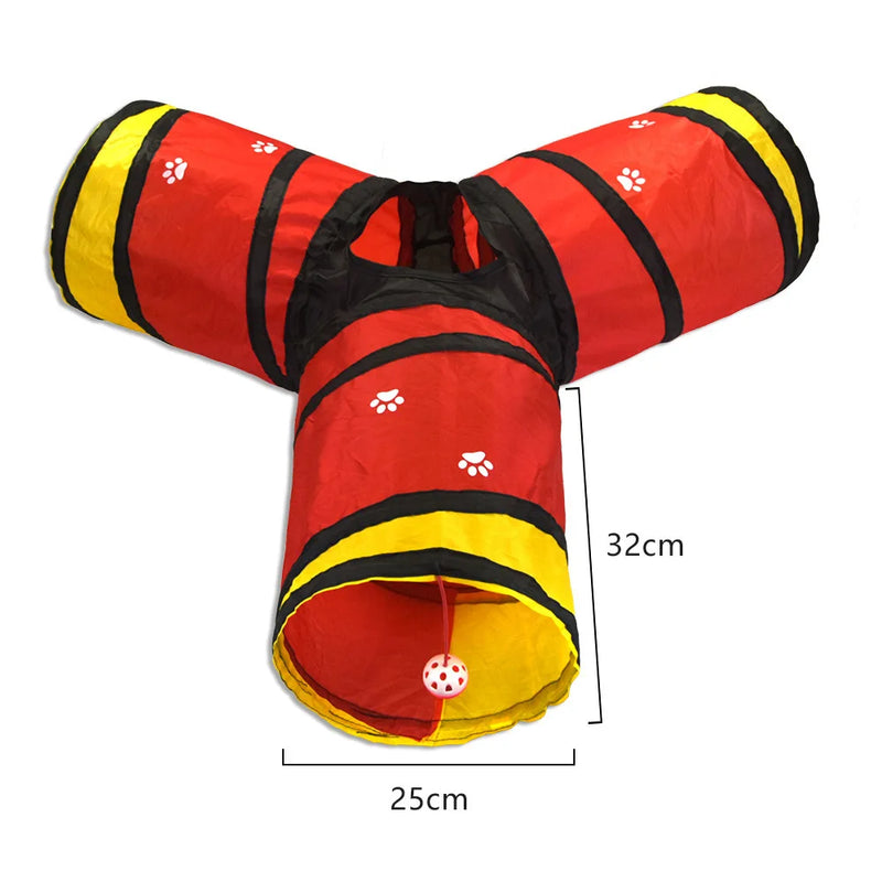 Foldable S-Shaped Cat Play Tunnel