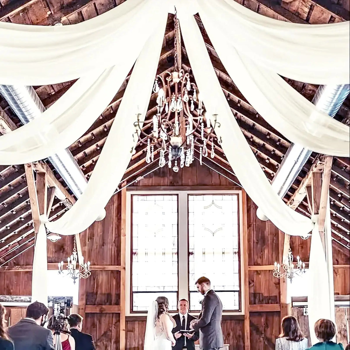 Sheer Chiffon Ceiling Drapes for Weddings & Events