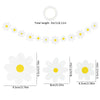 A string of white daisy flowers used as a banner, measuring 3 meters long.