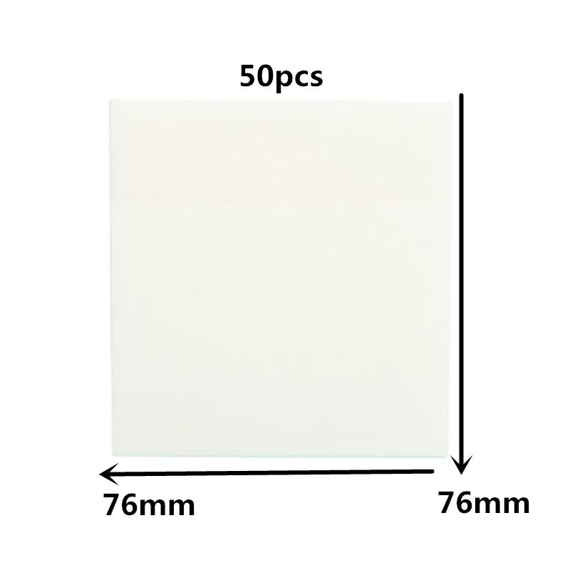 Clear Self-Adhesive Sticky Notes Pack of 50
