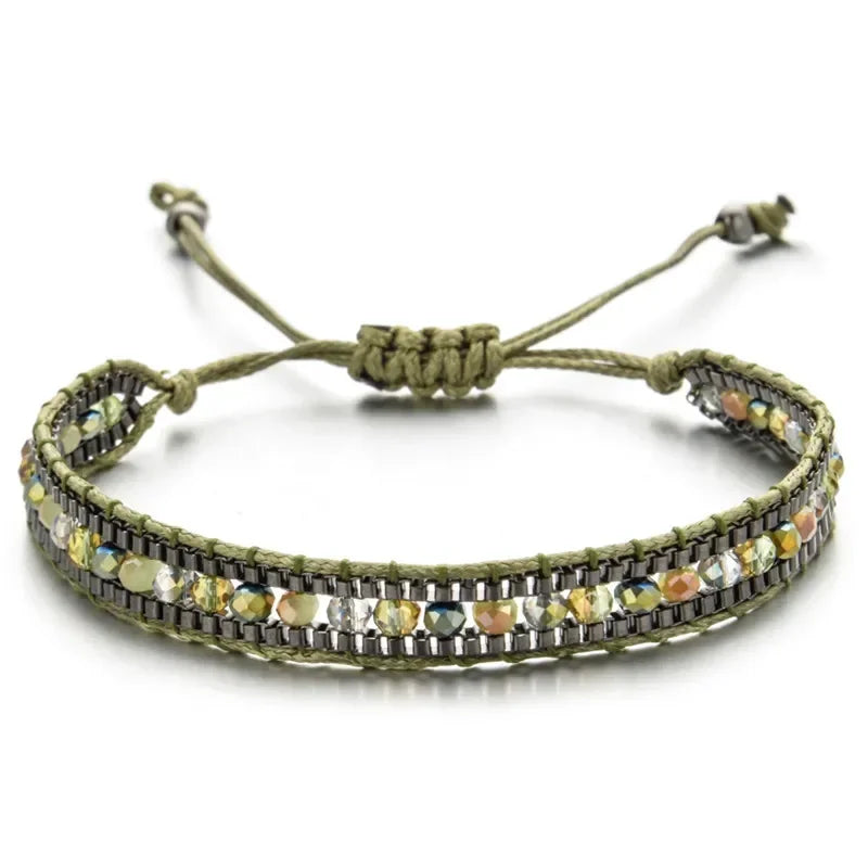 Bohemian Crystal Beaded Bracelet