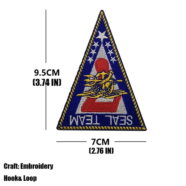 Embroidered Tactical Patch with Hook and Loop Backing