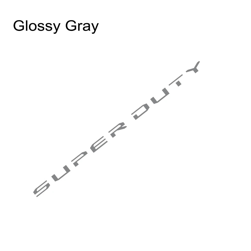 Glossy Gray tailgate insert decal for a Ford Super Duty F250 or F350.