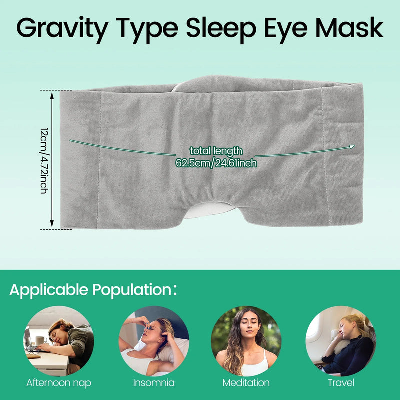 Weighted Velvet Sleep Mask with Adjustable Strap