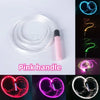Pink handle LED fiber optic dance whip with swirling light effect
