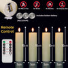 LED pillar candles with remote control featuring a timer and various flame modes