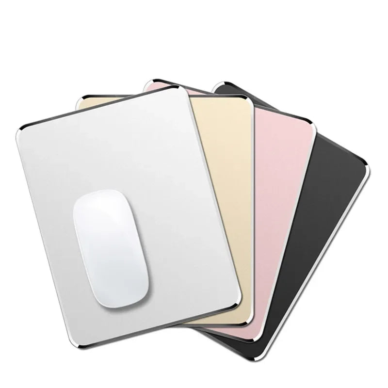 Dual-Sided Aluminum Mouse Pad with Non-Slip Base