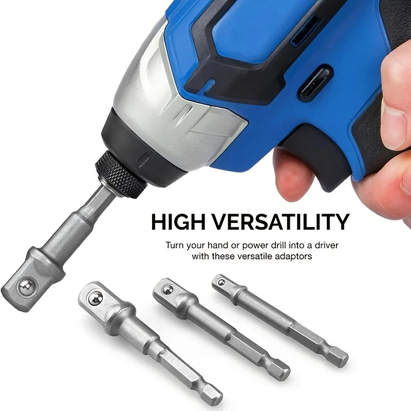 Impact Driver Socket Adapter Set with Hex Shank Extension