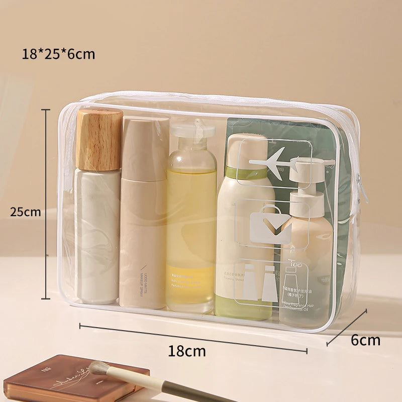 Clear PVC Toiletry Bag with Secure Zipper