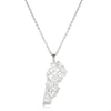 Hollow Lebanese Map Pendant Necklace