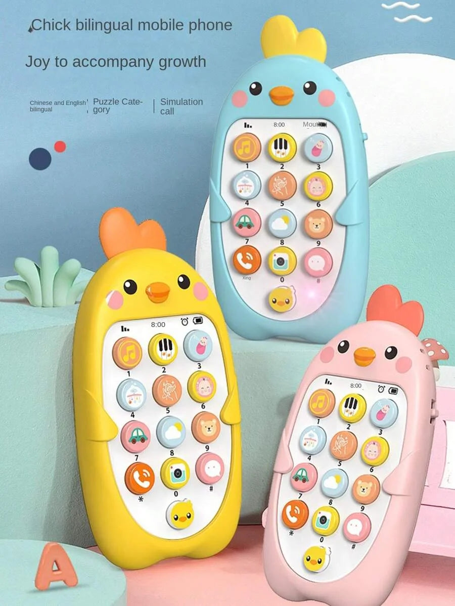Musical Chicken Toy Phone for Toddlers – Early Learning & Teething