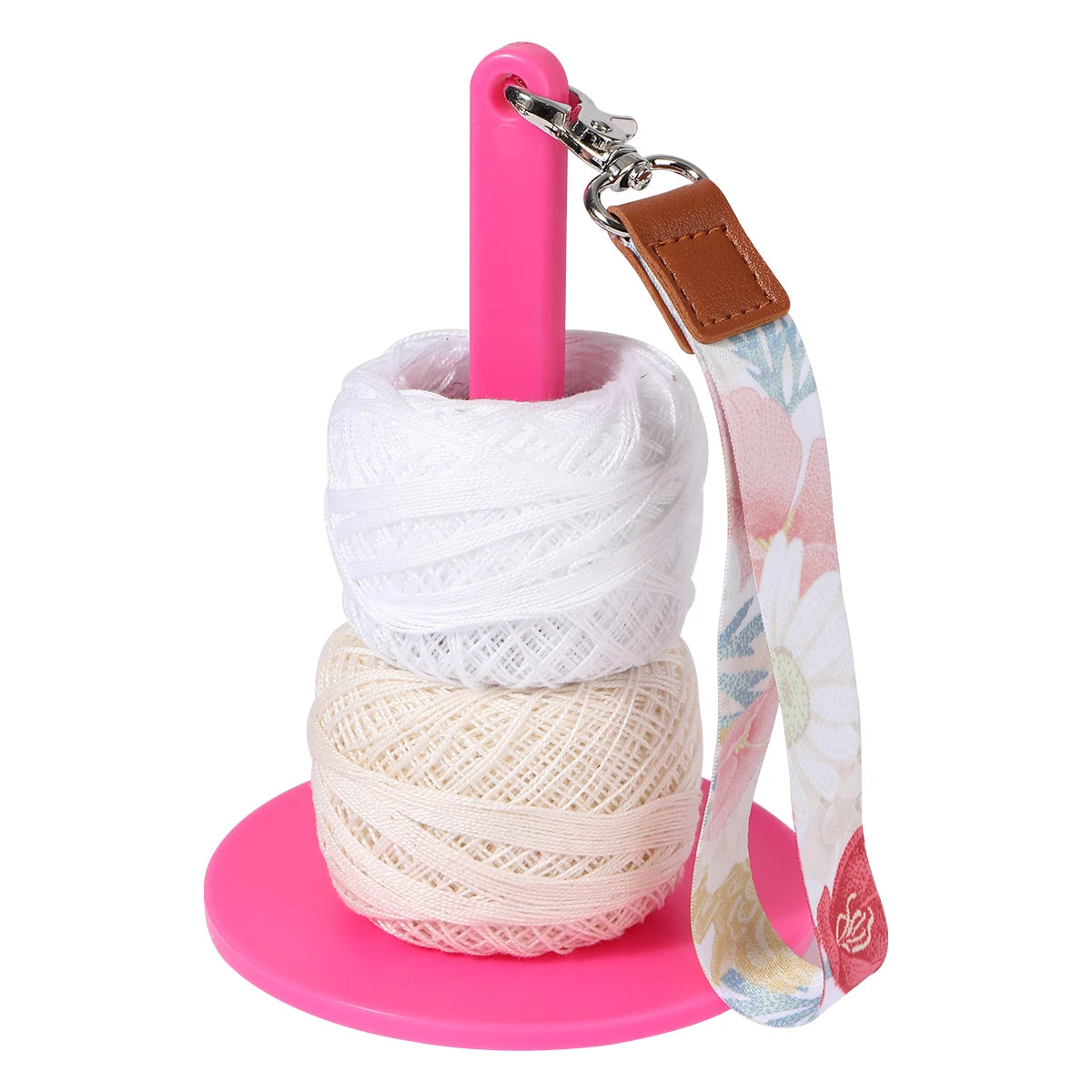 Yarn Holder with Wrist Strap for Knitting & Crochet