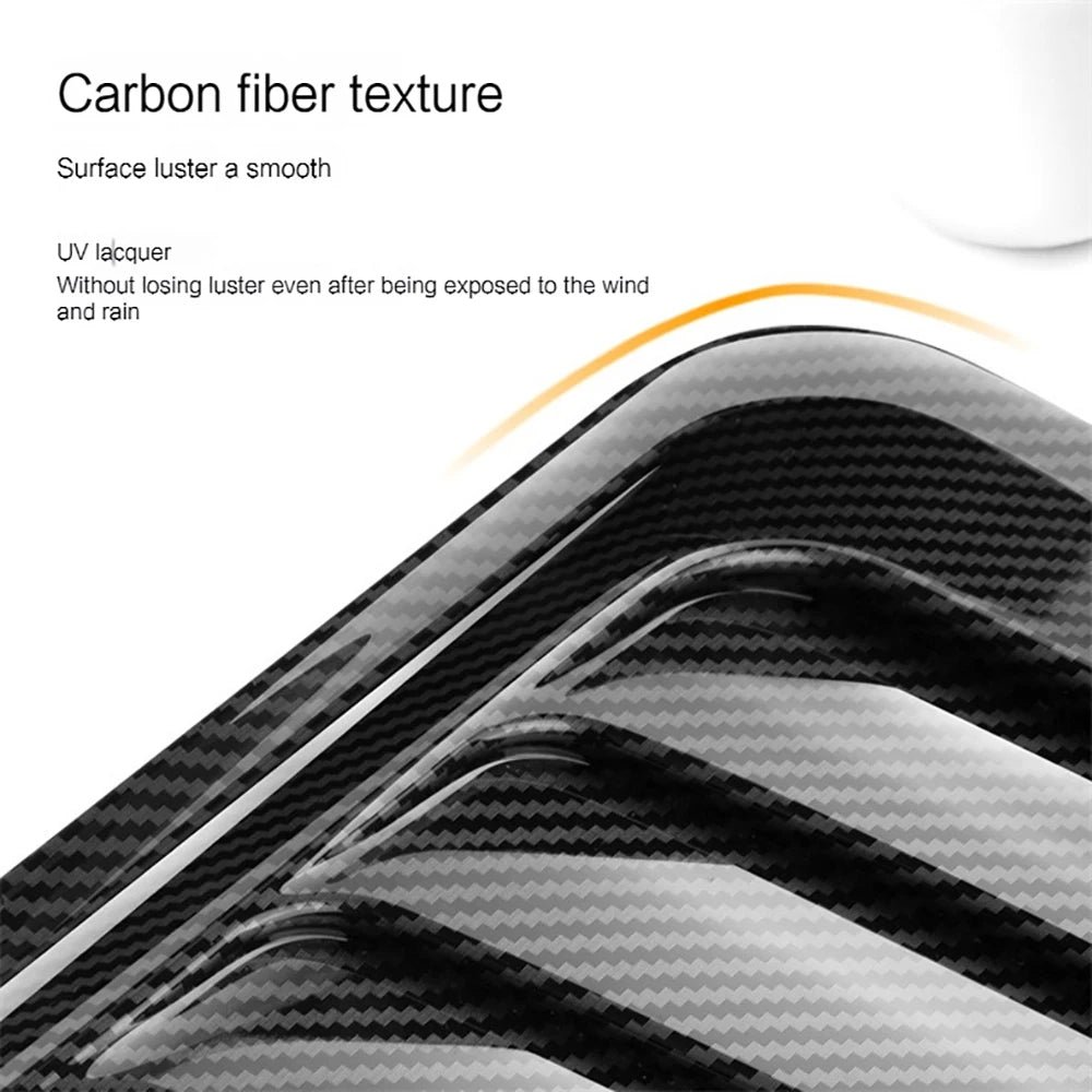 Carbon Fiber Style Car Hood Scoop Vent Covers (Pair)