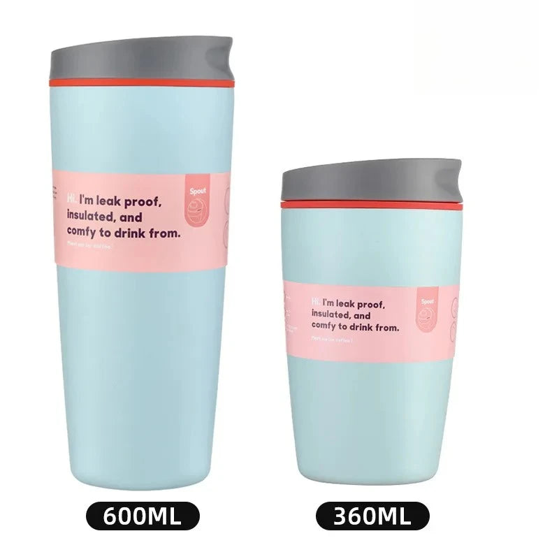 Double-Wall Insulated Coffee Tumbler with Leak-Resistant Lid