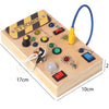 Montessori Wooden Busy Board with LED Switch Controls