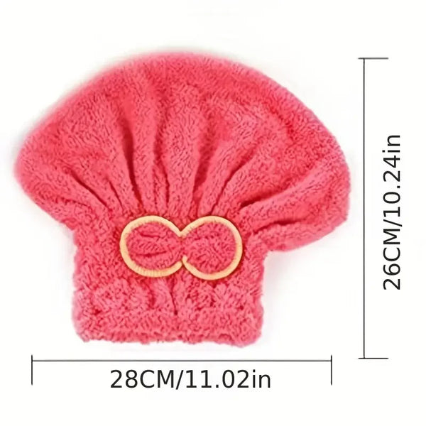 Gorra de ducha de microfibra de secado rápido con detalle de lazo
