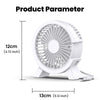 Compact USB Rechargeable Desk Fan