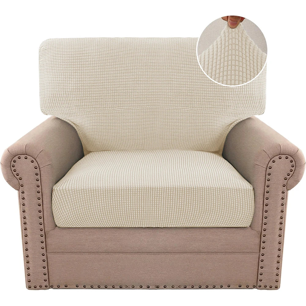 Stretchable Jacquard Sofa Cushion Covers with Anti-Slip Base