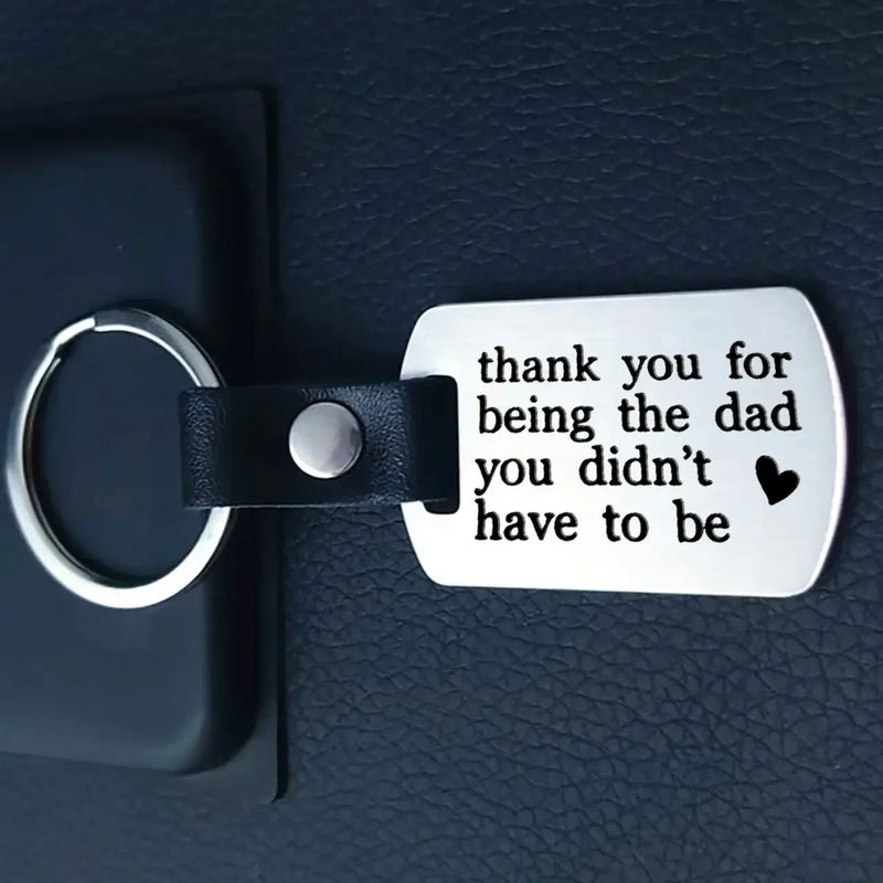 Elegant Stepdad Keychain