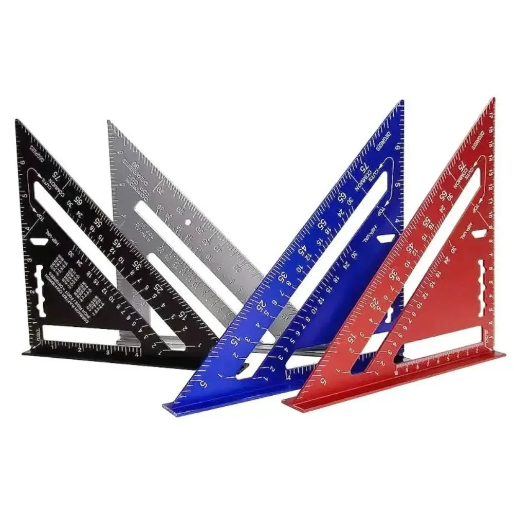 7-Inch Aluminum Alloy Speed Square for Carpentry & Woodworking