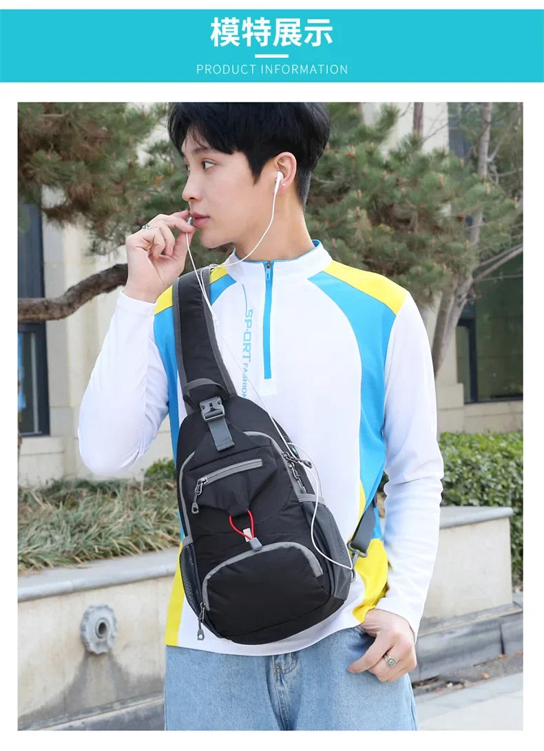Waterproof Nylon Sling Chest Bag