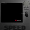 Black & Red Flame Gaming Mouse Pad with Stitched Edges