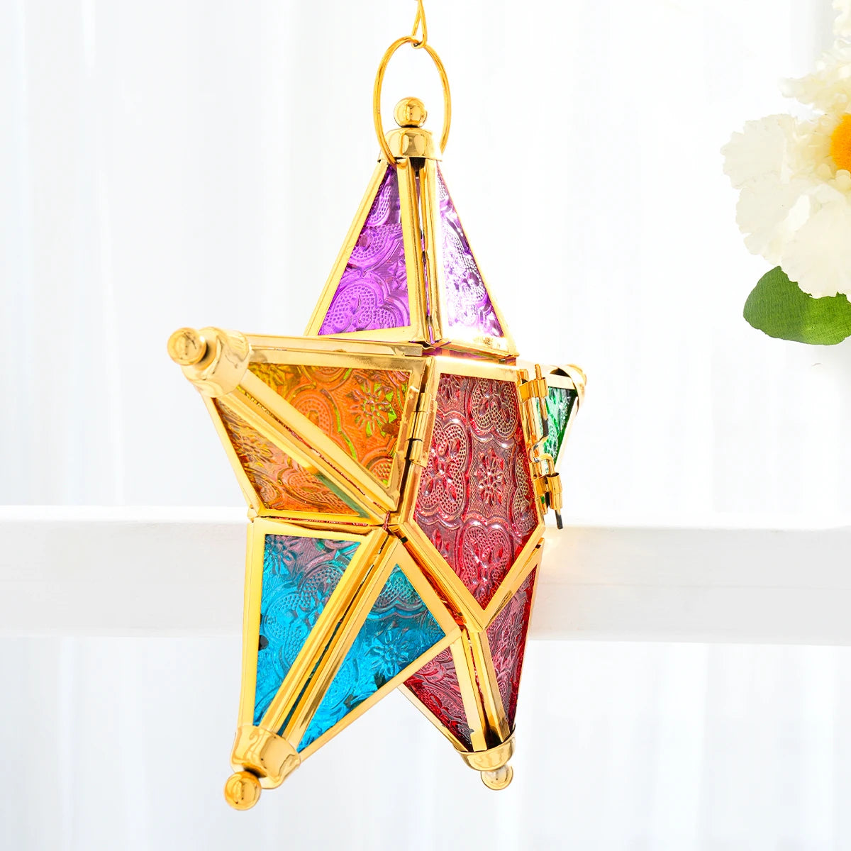 Forged Iron Star Hanging Candlestick