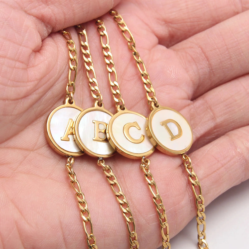 Pulsera de Acero Inoxidable con Letra Inicial