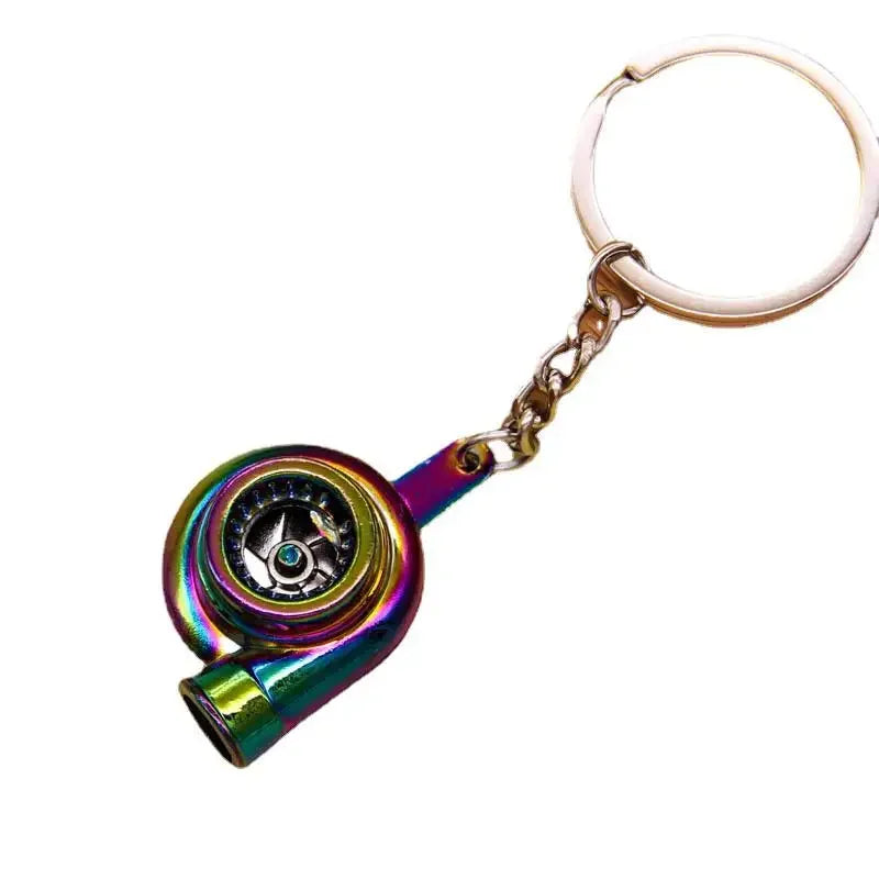 Gearbox Keychain with Turbo Hub and Brake Disc Pendant