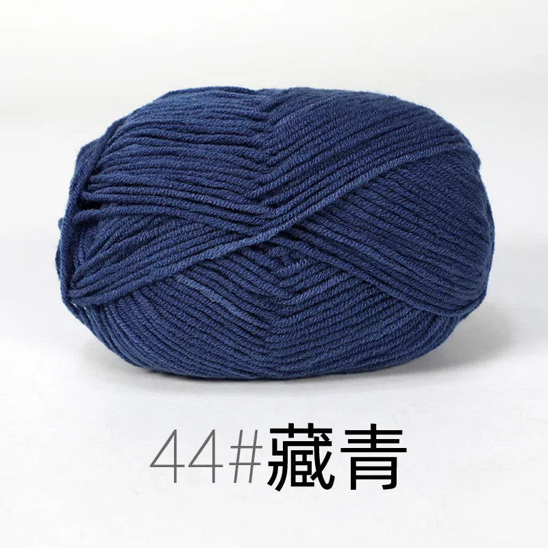 4-Ply Soft Cotton Blend Yarn for Knitting and Crochet