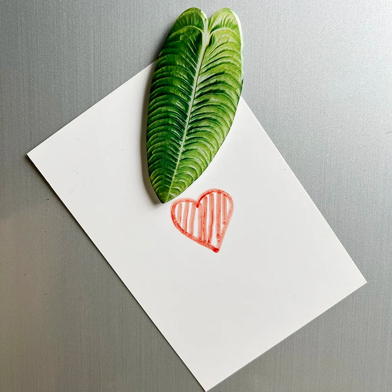Acrylic Leaf Magnets Set - Fridge Decor