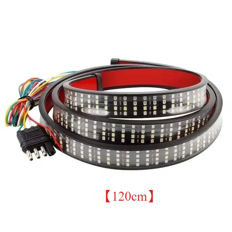 A roll of high-intensity truck tailgate light bar LED strip lights.