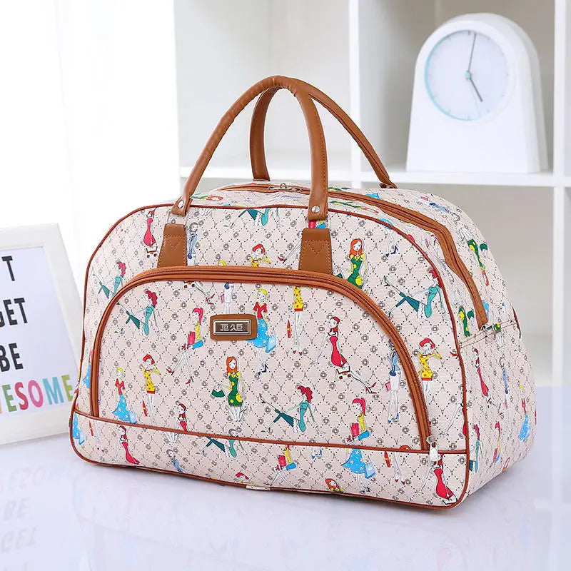 Floral Print Travel Duffle Bag for Women