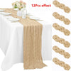 Green Bohemian Cheesecloth Table Runner