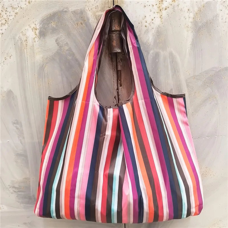 Foldable Eco-Friendly Shopping Bag with Cartoon Print