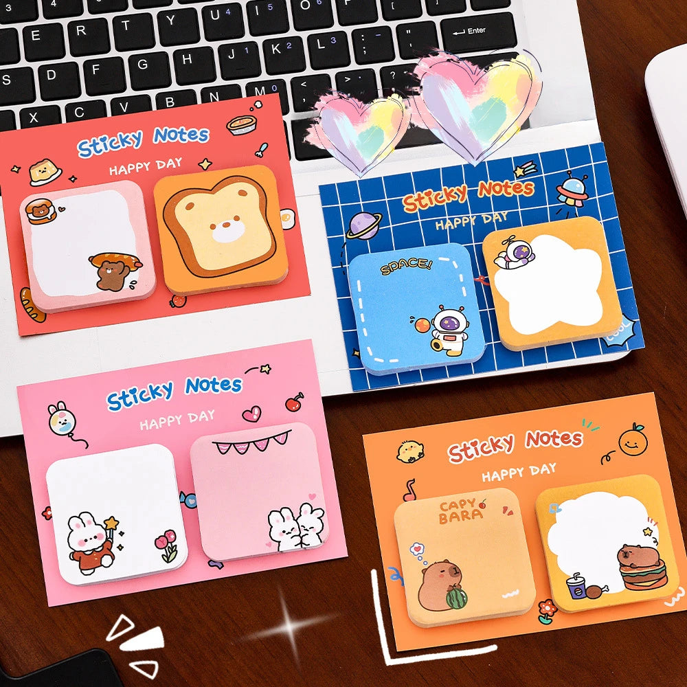 Kawaii Cartoon Animal Sticky Notes Set