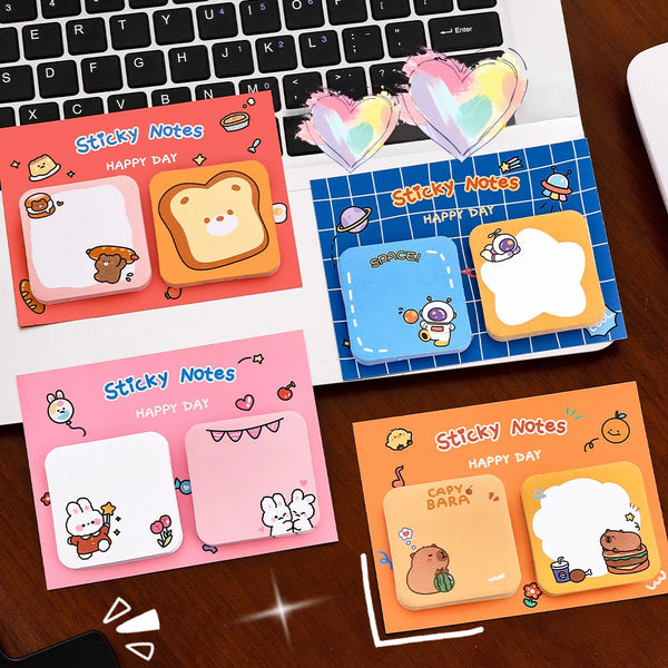 Kawaii Cartoon Animal Sticky Notes Set