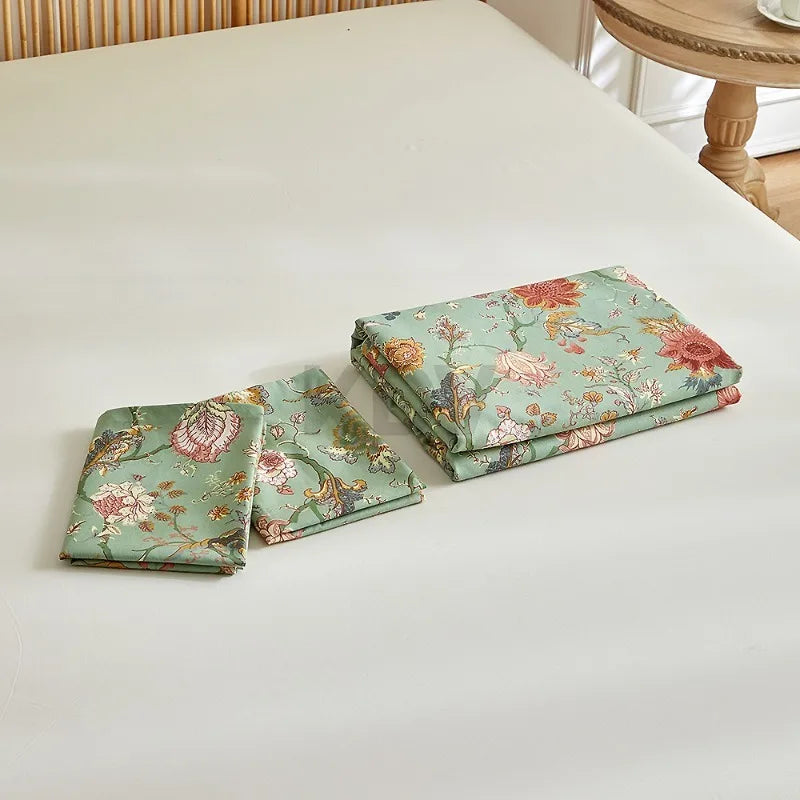 Vintage Floral Duvet Cover Set with Pillowcases