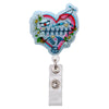 Glitter Acrylic Retractable ID Badge Reel