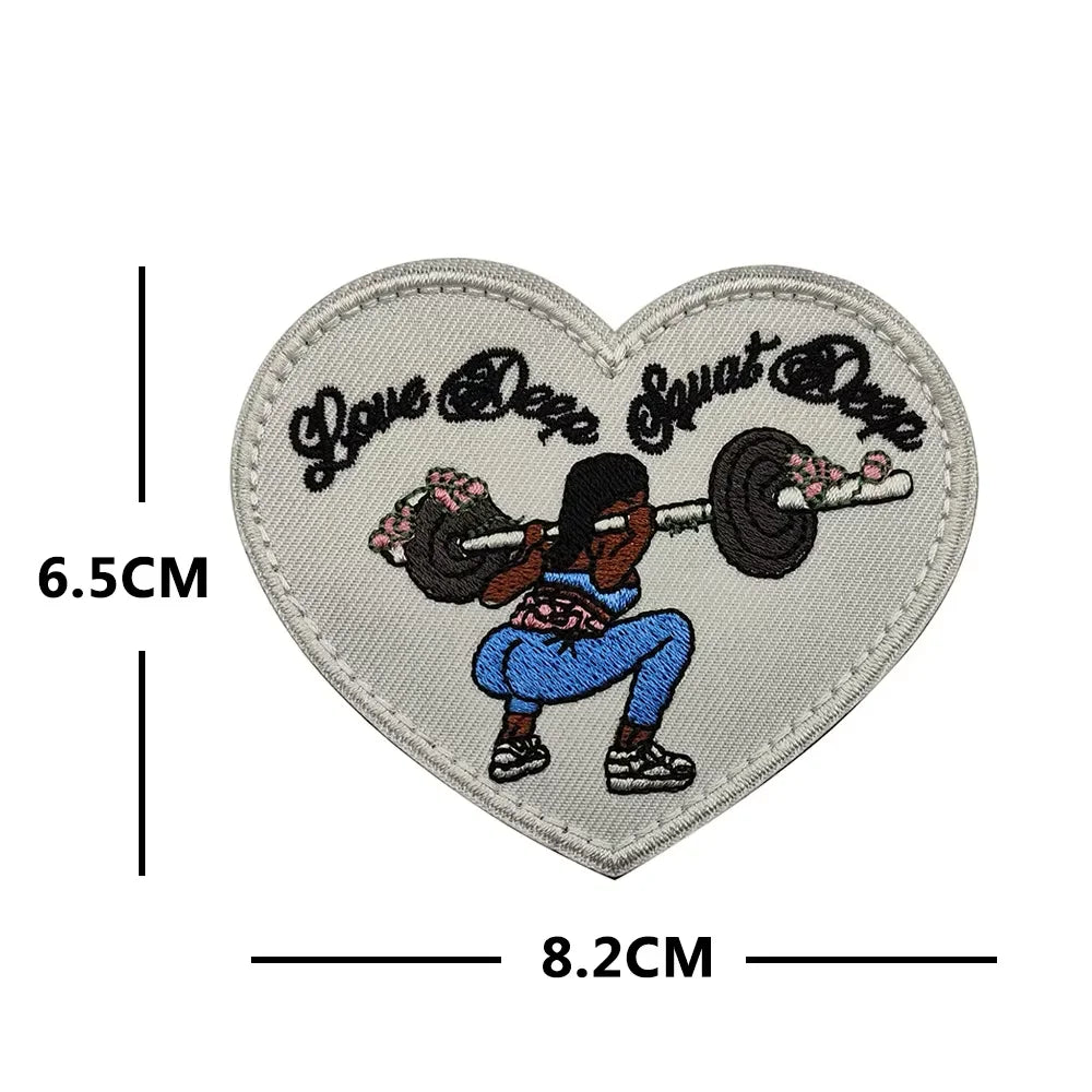 No Pain No Gain Tactical Embroidered Patch with Hook Backing