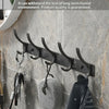 No-Drill Wall-Mounted Coat Rack with 6 Hooks