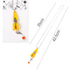 Yellow precision mini scissors with a protective cover displayed against a white background.