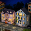 DIY Miniature Wooden Dollhouse Kit with Lighting